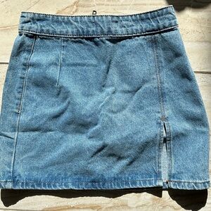 Denim mini skirt